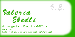 valeria ebedli business card